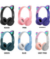 Cuffie Per Bambini Pieghevoli Senza Fili Con Orecchie Di Gatto A Led Bluetooth