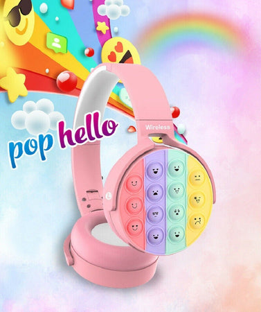 Cuffie Pop It Bambine Wireless Radio Bluetooth 5.0 Pieghevole Sd Usb Colore Rosa Elettronica e telefonia > Telefonia Fissa e Mobile > Accessori Smartphone > Cuffie e Auricolari Trade Shop italia - Napoli, Commerciovirtuoso.it