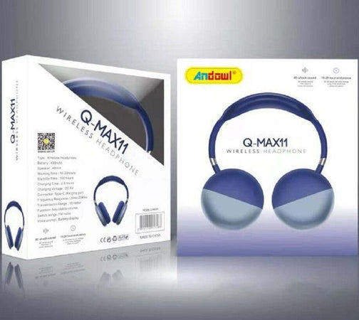 Cuffie Senza Fili Wireless Stereo Q-max11 Bluetooth 5.0 Radio Microfono Musica Elettronica/Cuffie auricolari e accessori/Cuffie/Cuffie Over-Ear Trade Shop italia - Napoli, Commerciovirtuoso.it