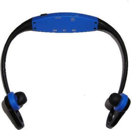 CUFFIE SPORT CASA UFFICIO MP3 INCORPORATO MICROSD BLU  Trade Shop italia - Napoli, Commerciovirtuoso.it