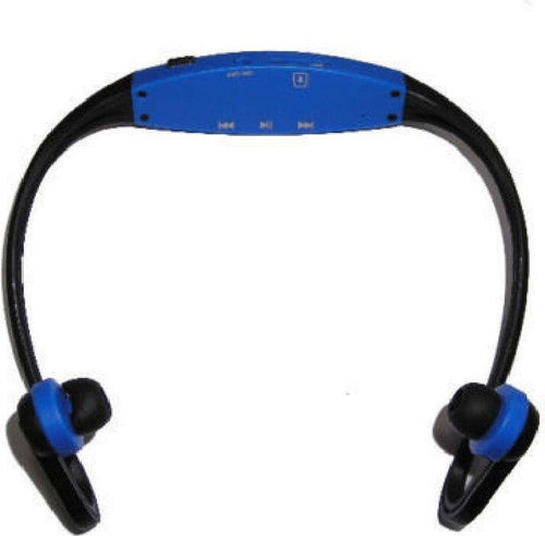 CUFFIE SPORT CASA UFFICIO MP3 INCORPORATO MICROSD BLU  Trade Shop italia - Napoli, Commerciovirtuoso.it