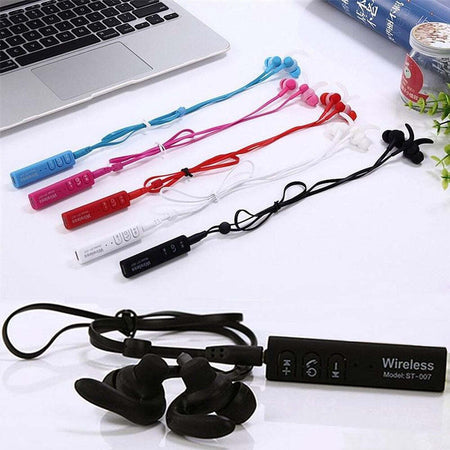 CUFFIE ST-007 BLUETOOTH V4.2 ST-007 RICARICABILE SMARTPHONE SPORT AURICOLARI  Trade Shop italia - Napoli, Commerciovirtuoso.it