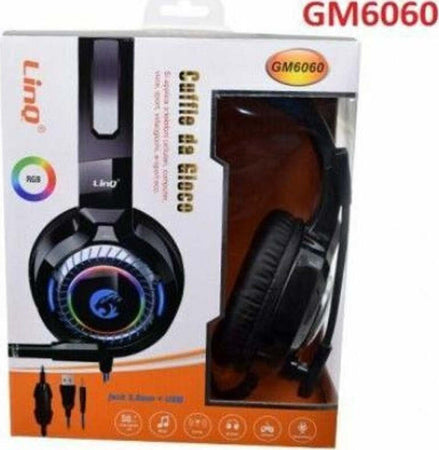 Cuffie Stereo Cablate Microfono Jack 3,5mm Usb Led Rgb Gaming Film Per Pc Gm6060 Elettronica/Cuffie auricolari e accessori/Cuffie/Cuffie Over-Ear Trade Shop italia - Napoli, Commerciovirtuoso.it