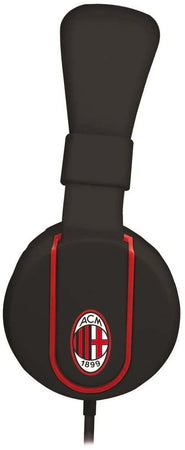 Cuffie Stereo Con Microfono Milan Calcio Originale Cuffie Stereo Multimedia Squadra Di Calcio Rosso Nero Techmade