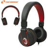 Cuffie Stereo Con Microfono Milan Calcio Originale Cuffie Stereo Multimedia Squadra Di Calcio Rosso Nero Techmade