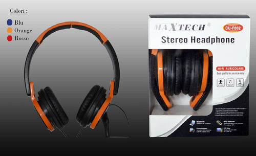 Cuffie Stereo Headphone Hi-fi Auricolare Antirumore Per Pc Notebook Mp3 Maxtech Cu-f002 Cuffie e Auricolari Trade Shop italia - Napoli, Commerciovirtuoso.it