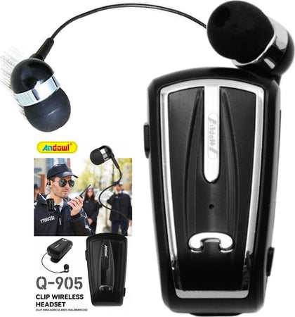 Cuffie Wireless Bluetooth V5.0 Auricolare Senza Fili A Clip-on Retrattile Q-905 Elettronica/Cuffie auricolari e accessori/Cuffie/Cuffie In-Ear Trade Shop italia - Napoli, Commerciovirtuoso.it