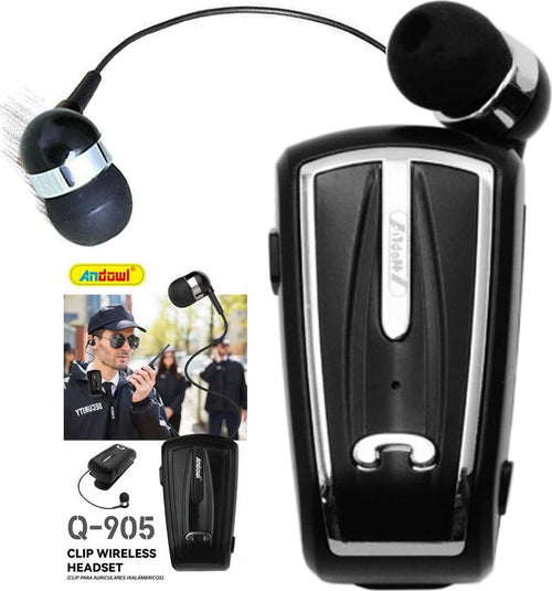Cuffie Wireless Bluetooth V5.0 Auricolare Senza Fili A Clip-on Retrattile Q-905 Elettronica/Cuffie auricolari e accessori/Cuffie/Cuffie In-Ear Trade Shop italia - Napoli, Commerciovirtuoso.it