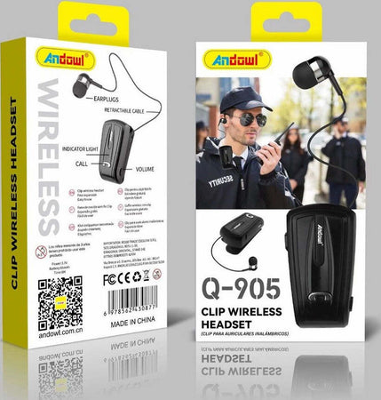 Cuffie Wireless Bluetooth V5.0 Auricolare Senza Fili A Clip-on Retrattile Q-905 Elettronica/Cuffie auricolari e accessori/Cuffie/Cuffie In-Ear Trade Shop italia - Napoli, Commerciovirtuoso.it