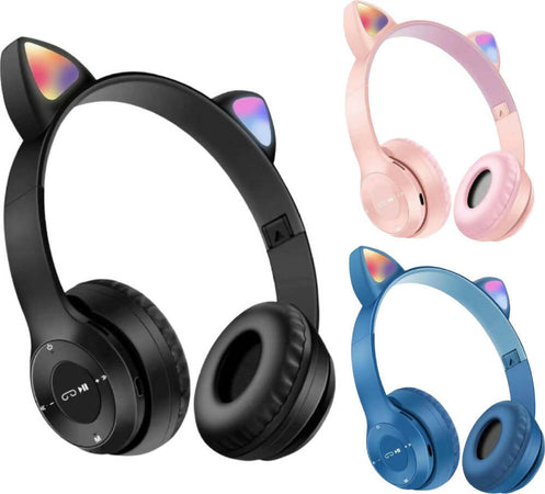 Cuffie-wireless-orecchie-di-gatto-con-luce-led-supporto-tf-card-connessione-bluetooth-e-cablata