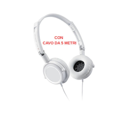 Cuffie Stereo con cavo da 5 metri
