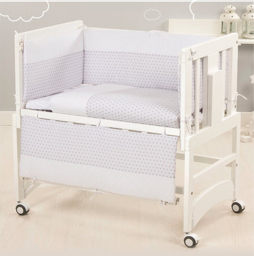 Culla Allegra Babylove 5 in 1 + Materassino + Tessuto Stelline Grigio Chiaro/Bianco a Pois Casa e cucina/Arredamento/Cameretta bambini/Lettini per neonati e bambini/Lettini convertibili La Casa Del Bebè - Napoli, Commerciovirtuoso.it