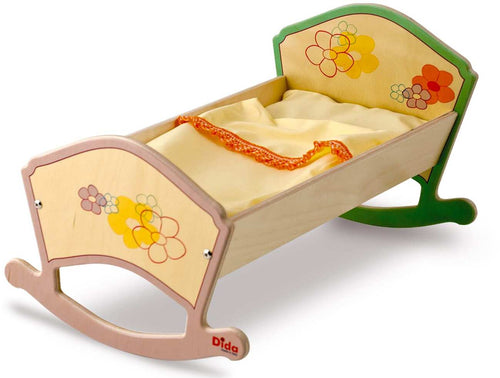 Culla Per Bambole - Fiore in Legno Gioco per Bambine Dida