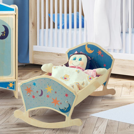 Culla Per Bambole - Luna Gioco in Legno per Bambini Dida