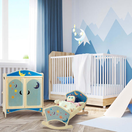 Culla Per Bambole - Luna Gioco in Legno per Bambini Dida