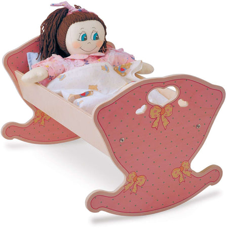 Culla per Bambole - Rosa Gioco in Legno per Bambini Dida