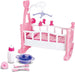 Culla-Per-Bambole-Lettino-Culletta-Bambolotto-Con-Giostrina-E-Accessori-Gioco
