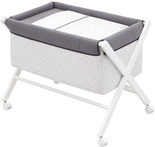 Culla X Di Legno Une Astra Grigio 55X87X74 Cm Casa e cucina/Arredamento/Cameretta bambini/Lettini per neonati e bambini/Culle basculanti La Casa Del Bebè - Napoli, Commerciovirtuoso.it
