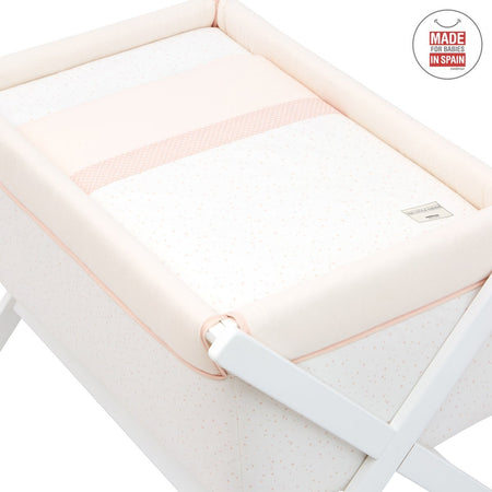 Culla X Di Legno Une Astra Rosa 55X87X74 Cm Casa e cucina/Arredamento/Cameretta bambini/Lettini per neonati e bambini/Culle basculanti La Casa Del Bebè - Napoli, Commerciovirtuoso.it