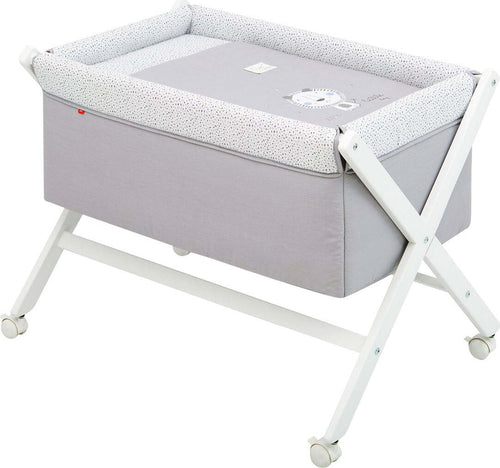 Culla X Di Legno Une Be Lion Gris/Bianco 55X87X74 Cm Casa e cucina/Arredamento/Cameretta bambini/Lettini per neonati e bambini/Culle basculanti La Casa Del Bebè - Napoli, Commerciovirtuoso.it