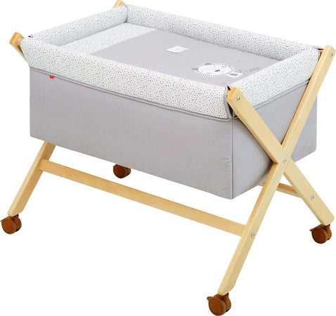Culla X Di Legno Une Be Lion Gris/Natural 55X87X74 Cm Casa e cucina/Arredamento/Cameretta bambini/Lettini per neonati e bambini/Culle basculanti La Casa Del Bebè - Napoli, Commerciovirtuoso.it