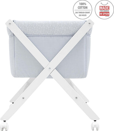 Culla X Di Legno Une Be Ocean Gris/Bianco Casa e cucina/Arredamento/Cameretta bambini/Lettini per neonati e bambini/Culle basculanti La Casa Del Bebè - Napoli, Commerciovirtuoso.it