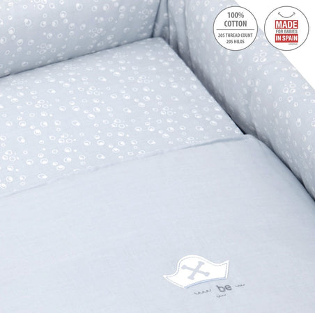 Culla X Di Legno Une Be Ocean Gris/Bianco Casa e cucina/Arredamento/Cameretta bambini/Lettini per neonati e bambini/Culle basculanti La Casa Del Bebè - Napoli, Commerciovirtuoso.it