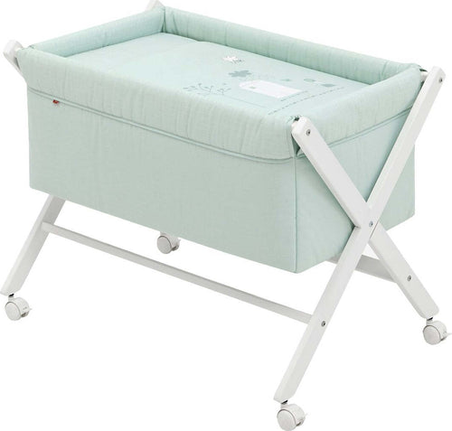 Culla X Di Legno Une Be Villa Verde/Bianco Casa e cucina/Arredamento/Cameretta bambini/Lettini per neonati e bambini/Culle basculanti La Casa Del Bebè - Napoli, Commerciovirtuoso.it