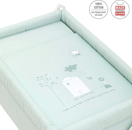 Culla X Di Legno Une Be Villa Verde/Bianco Casa e cucina/Arredamento/Cameretta bambini/Lettini per neonati e bambini/Culle basculanti La Casa Del Bebè - Napoli, Commerciovirtuoso.it