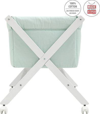 Culla X Di Legno Une Be Villa Verde/Bianco Casa e cucina/Arredamento/Cameretta bambini/Lettini per neonati e bambini/Culle basculanti La Casa Del Bebè - Napoli, Commerciovirtuoso.it