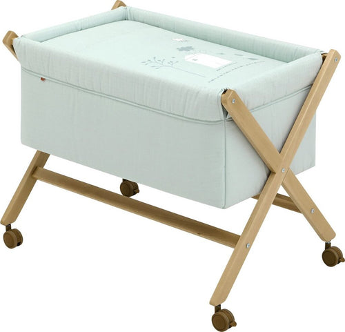 Culla X Di Legno Une Be Villa Verde/Natural Casa e cucina/Arredamento/Cameretta bambini/Lettini per neonati e bambini/Culle basculanti La Casa Del Bebè - Napoli, Commerciovirtuoso.it