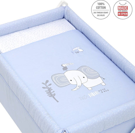 Culla X Di Legno Une Be Zoe Celeste/Bianco Casa e cucina/Arredamento/Cameretta bambini/Lettini per neonati e bambini/Culle basculanti La Casa Del Bebè - Napoli, Commerciovirtuoso.it