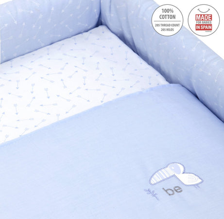 Culla X Di Legno Une Be Zoe Celeste/Bianco Casa e cucina/Arredamento/Cameretta bambini/Lettini per neonati e bambini/Culle basculanti La Casa Del Bebè - Napoli, Commerciovirtuoso.it