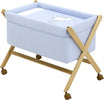 Culla X Di Legno Une Be Zoe Celeste/Natural Casa e cucina/Arredamento/Cameretta bambini/Lettini per neonati e bambini/Culle basculanti La Casa Del Bebè - Napoli, Commerciovirtuoso.it