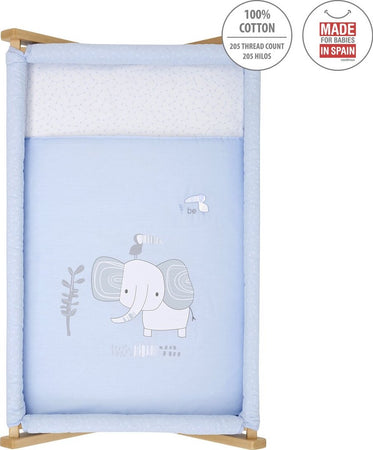 Culla X Di Legno Une Be Zoe Celeste/Natural Casa e cucina/Arredamento/Cameretta bambini/Lettini per neonati e bambini/Culle basculanti La Casa Del Bebè - Napoli, Commerciovirtuoso.it