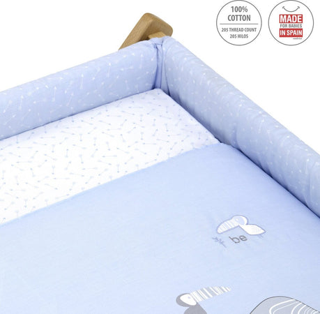 Culla X Di Legno Une Be Zoe Celeste/Natural Casa e cucina/Arredamento/Cameretta bambini/Lettini per neonati e bambini/Culle basculanti La Casa Del Bebè - Napoli, Commerciovirtuoso.it