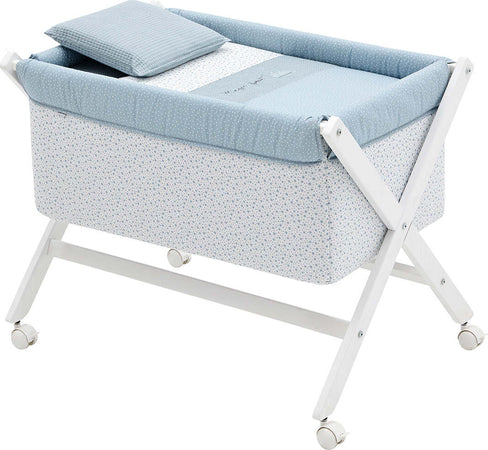 Culla X Di Legno Une Forest Azzurro/Bianco Casa e cucina/Arredamento/Cameretta bambini/Lettini per neonati e bambini/Culle basculanti La Casa Del Bebè - Napoli, Commerciovirtuoso.it