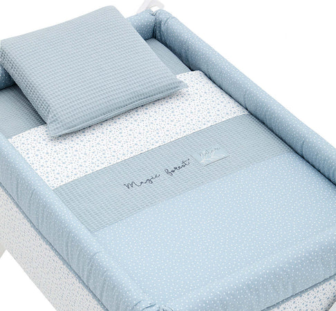 Culla X Di Legno Une Forest Azzurro/Bianco Casa e cucina/Arredamento/Cameretta bambini/Lettini per neonati e bambini/Culle basculanti La Casa Del Bebè - Napoli, Commerciovirtuoso.it