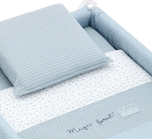 Culla X Di Legno Une Forest Azzurro/Bianco Casa e cucina/Arredamento/Cameretta bambini/Lettini per neonati e bambini/Culle basculanti La Casa Del Bebè - Napoli, Commerciovirtuoso.it