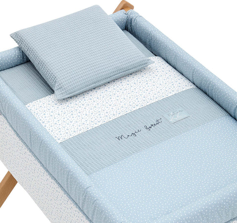 Culla X Di Legno Une Forest Azzurro/Natural Casa e cucina/Arredamento/Cameretta bambini/Lettini per neonati e bambini/Culle basculanti La Casa Del Bebè - Napoli, Commerciovirtuoso.it