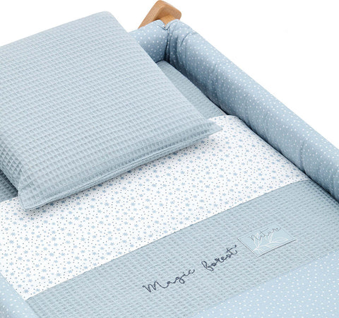 Culla X Di Legno Une Forest Azzurro/Natural Casa e cucina/Arredamento/Cameretta bambini/Lettini per neonati e bambini/Culle basculanti La Casa Del Bebè - Napoli, Commerciovirtuoso.it