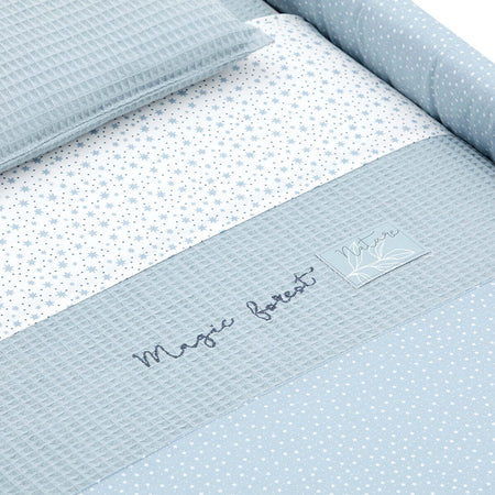 Culla X Di Legno Une Forest Azzurro/Natural Casa e cucina/Arredamento/Cameretta bambini/Lettini per neonati e bambini/Culle basculanti La Casa Del Bebè - Napoli, Commerciovirtuoso.it