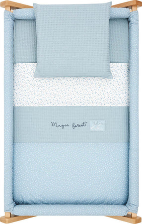 Culla X Di Legno Une Forest Azzurro/Natural Casa e cucina/Arredamento/Cameretta bambini/Lettini per neonati e bambini/Culle basculanti La Casa Del Bebè - Napoli, Commerciovirtuoso.it