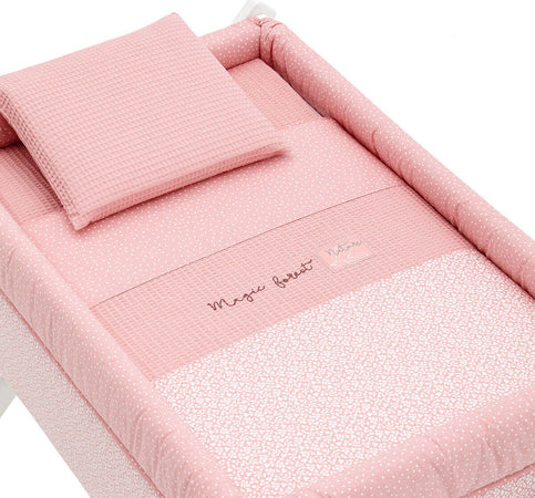 Culla X Di Legno Une Forest Rosa/Bianco Casa e cucina/Arredamento/Cameretta bambini/Lettini per neonati e bambini/Culle basculanti La Casa Del Bebè - Napoli, Commerciovirtuoso.it