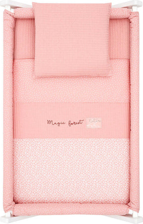 Culla X Di Legno Une Forest Rosa/Bianco Casa e cucina/Arredamento/Cameretta bambini/Lettini per neonati e bambini/Culle basculanti La Casa Del Bebè - Napoli, Commerciovirtuoso.it