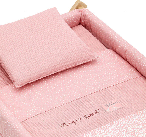 Culla X Di Legno Une Forest Rosa/Natural Casa e cucina/Arredamento/Cameretta bambini/Lettini per neonati e bambini/Culle basculanti La Casa Del Bebè - Napoli, Commerciovirtuoso.it