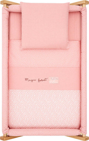 Culla X Di Legno Une Forest Rosa/Natural Casa e cucina/Arredamento/Cameretta bambini/Lettini per neonati e bambini/Culle basculanti La Casa Del Bebè - Napoli, Commerciovirtuoso.it