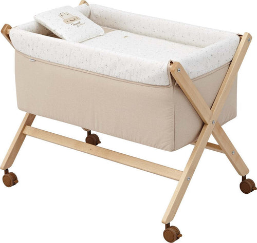 Culla X Di Legno Une Sky Beige/Natural Casa e cucina/Arredamento/Cameretta bambini/Lettini per neonati e bambini/Culle basculanti La Casa Del Bebè - Napoli, Commerciovirtuoso.it