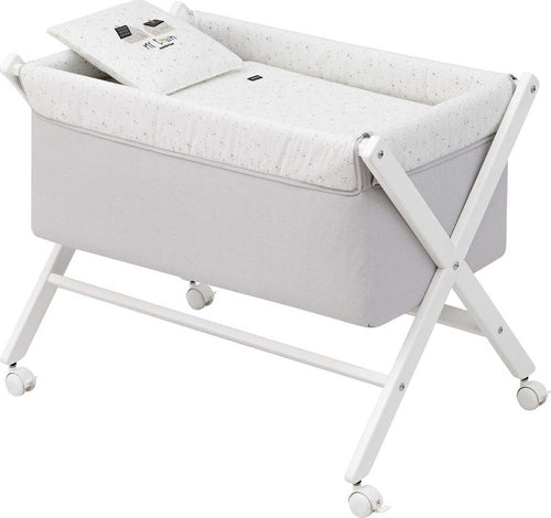 Culla X Di Legno Une Sky Gris/Bianco Casa e cucina/Arredamento/Cameretta bambini/Lettini per neonati e bambini/Culle basculanti La Casa Del Bebè - Napoli, Commerciovirtuoso.it