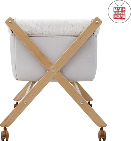 Culla X Di Legno Une Sky Gris/Natural Casa e cucina/Arredamento/Cameretta bambini/Lettini per neonati e bambini/Culle basculanti La Casa Del Bebè - Napoli, Commerciovirtuoso.it
